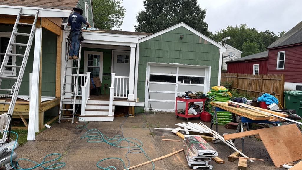 Exterior work and window area on a New England home by RBL